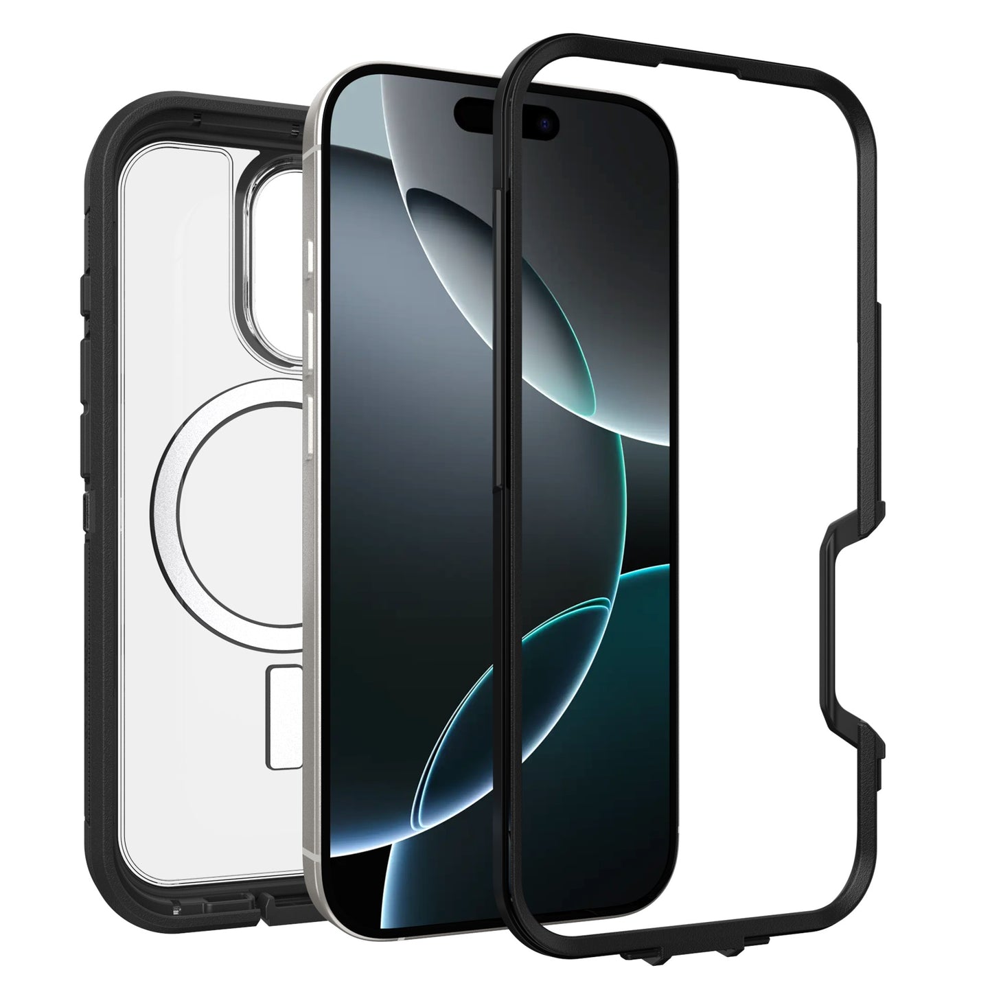 OtterBox Defender XT MagSafe Apple iPhone 16 Pro Max (6.9') Case Clear/Black - (77-96124), DROP+ 7X Military Standard,Multi-Layer, 7 Years Warranty