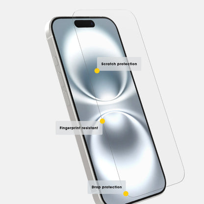 OtterBox Glass Apple iPhone 16 Pro Max (6.9') Screen Protector Clear - (77-96175), Drop Protection,Anti-Scratch,Flawless Touch,2 Years Warranty