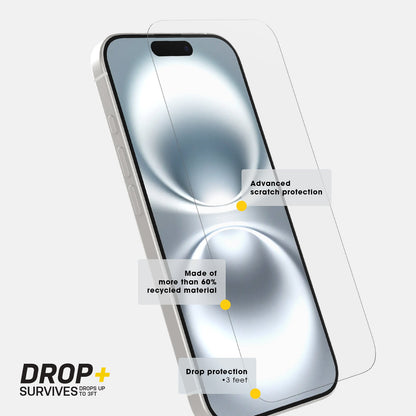 OtterBox Premium Glass Apple iPhone 16 Pro Max (6.9') Screen Protector Clear - (77-96191), DROP+ 3ft Protection, Anti-Scratch, 2 Years Warranty