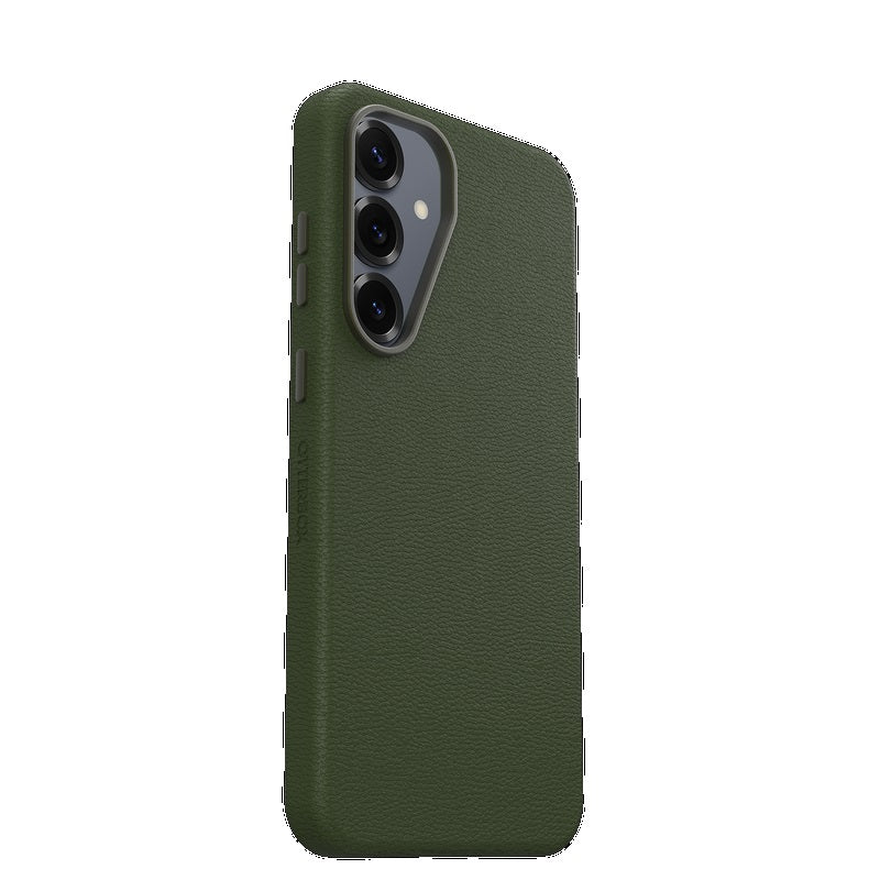 OtterBox Symmetry Cactus Leather Samsung Galaxy S25 5G (6.2') Case Cactus Grove Green - (77-97389), DROP+ 3X Military Standard, 7 Years Warranty