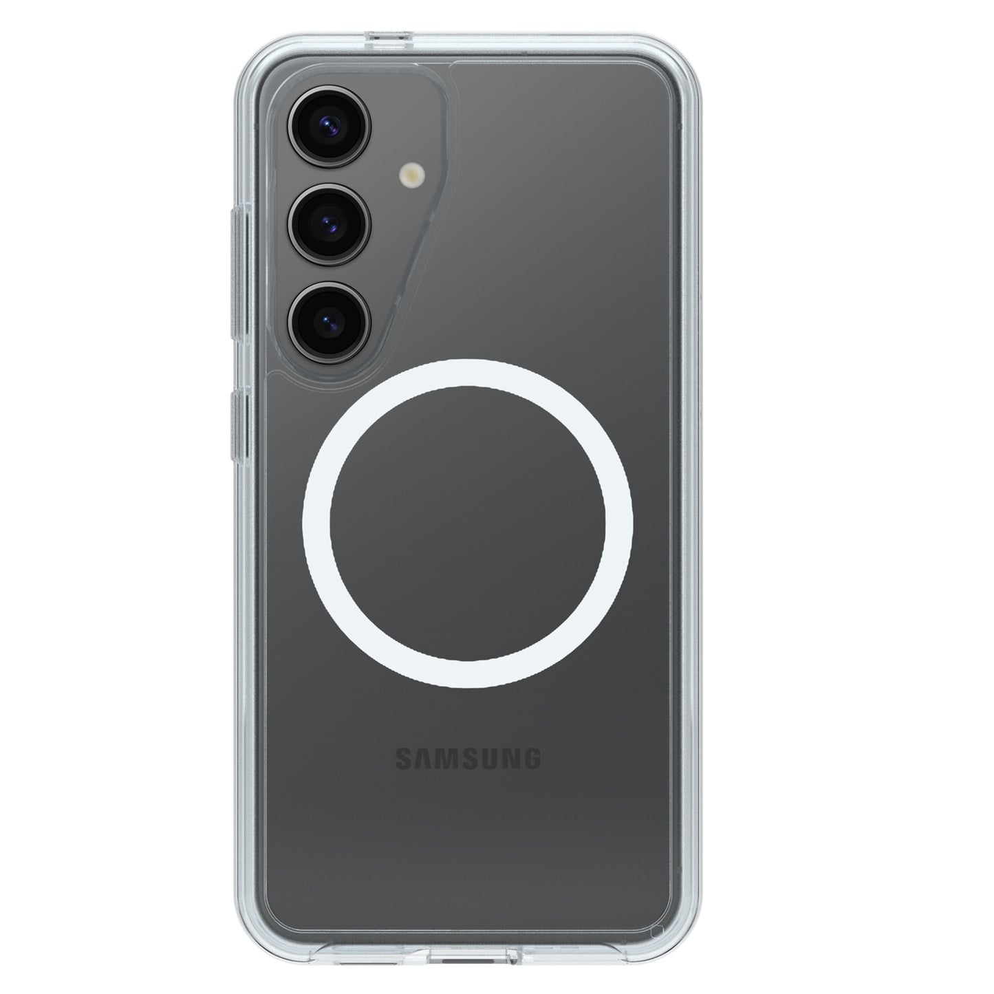 OtterBox Symmetry Clear Magnets Samsung Galaxy S25 5G (6.2') Case Clear - (77-97403), DROP+ 3X Military Standard, Raised Edges, 7 Years Warranty