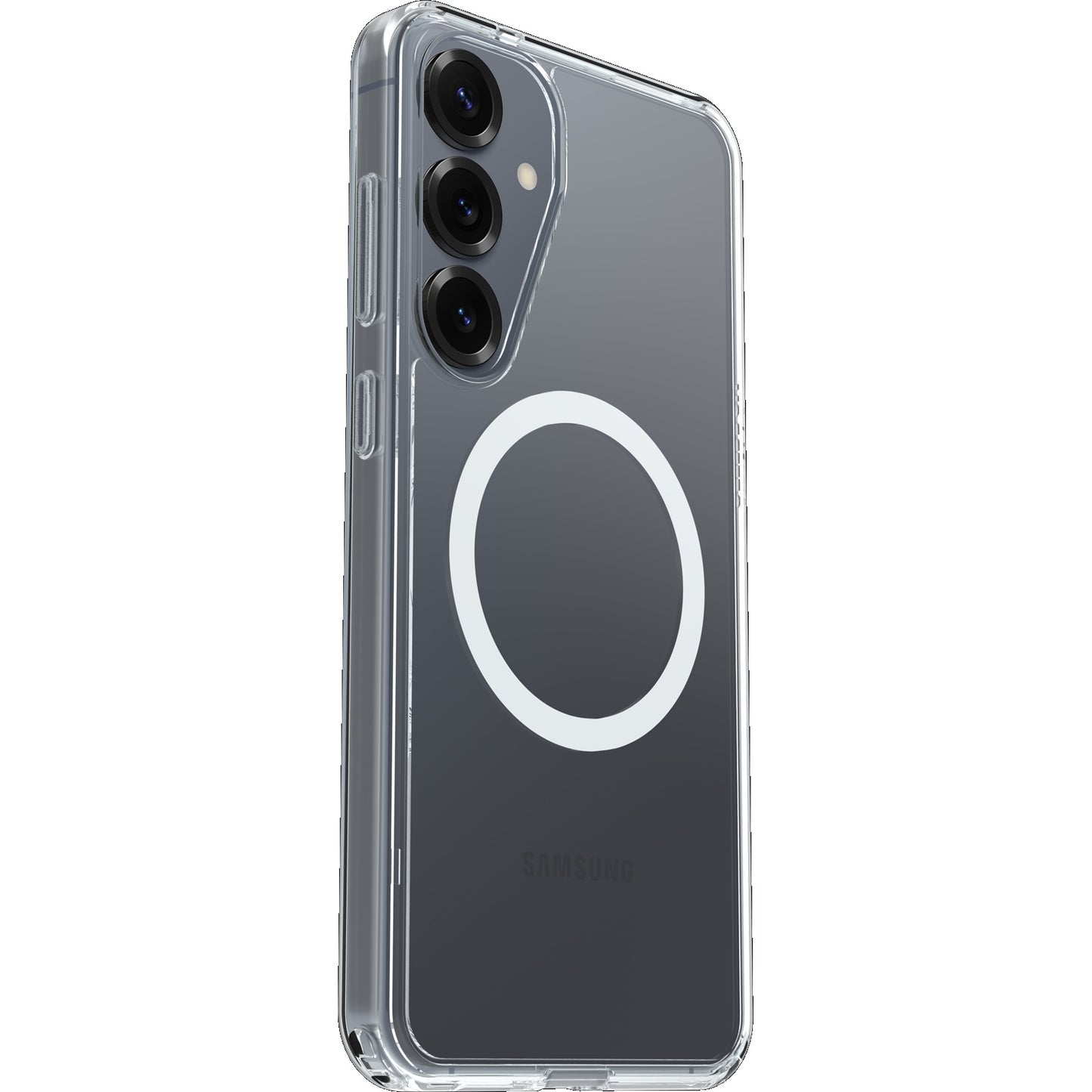 OtterBox Symmetry Clear Magnets Samsung Galaxy S25 5G (6.2') Case Clear - (77-97403), DROP+ 3X Military Standard, Raised Edges, 7 Years Warranty