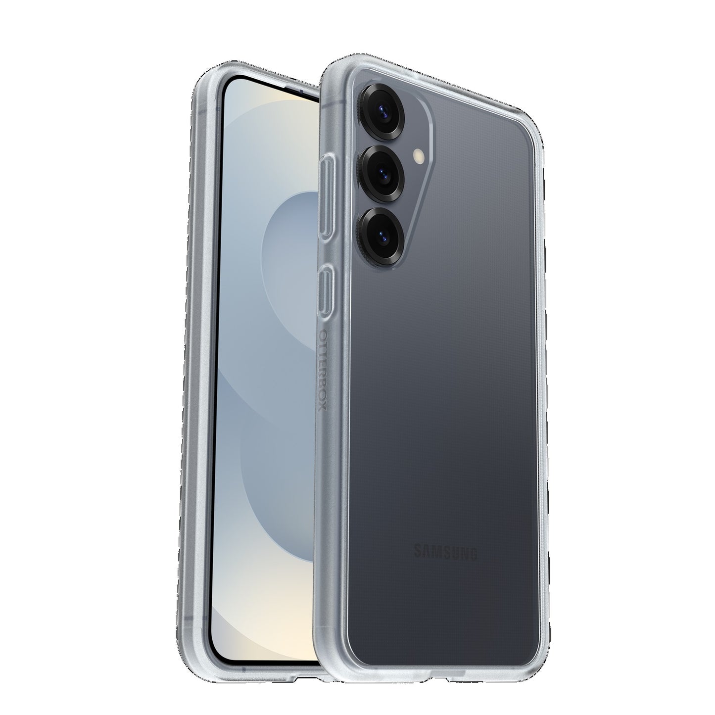 OtterBox React Samsung Galaxy S25+ 5G (6.7') Case Clear - (77-97439), DROP+ Military Standard, Raised Edges, Hard Case, Soft Grip, 7 Years Warranty