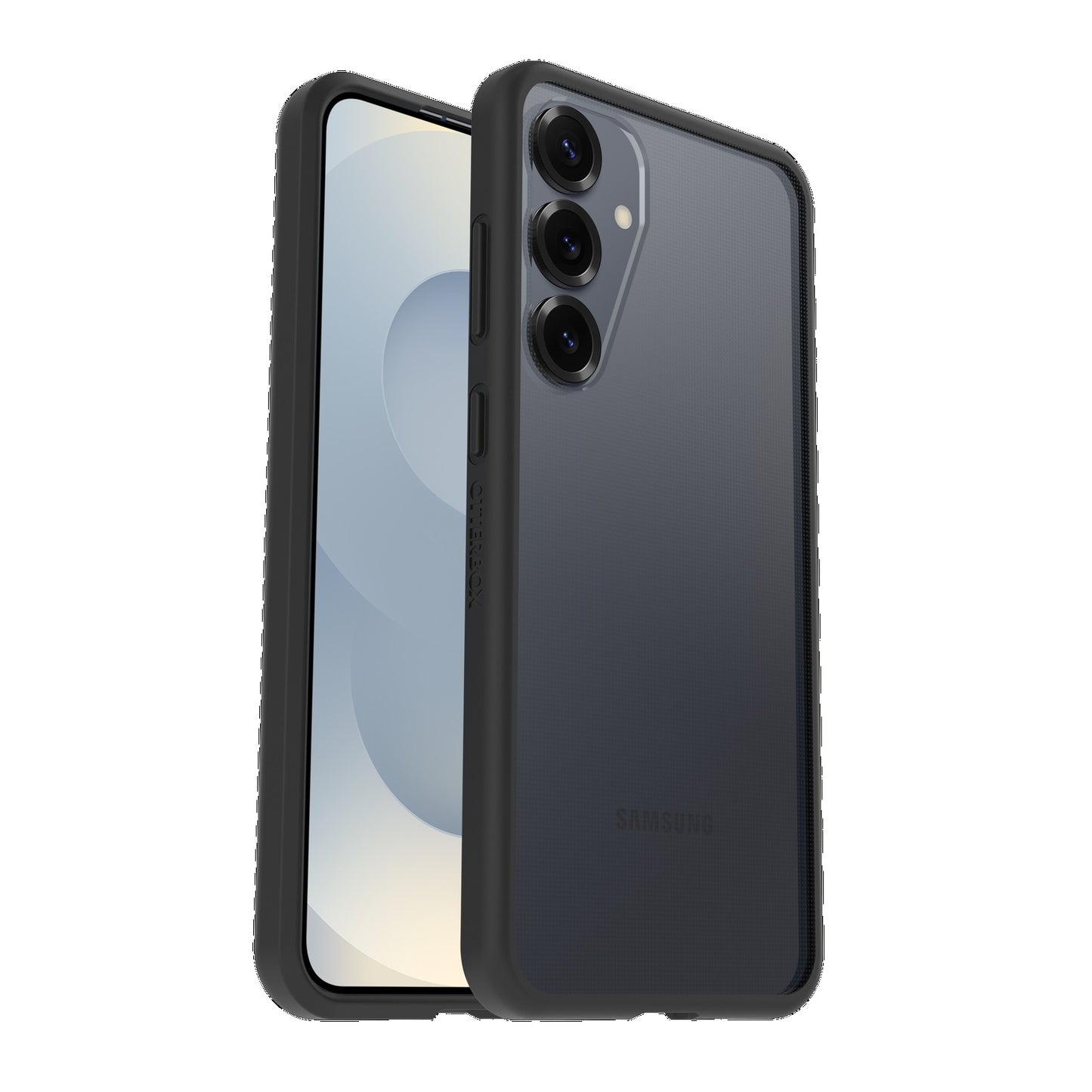 OtterBox React Samsung Galaxy S25+ 5G (6.7') Case Black Crystal (Clear/Black) - (77-97443),DROP+Military Standard,Hard Case,Soft Grip,7 Years Warranty