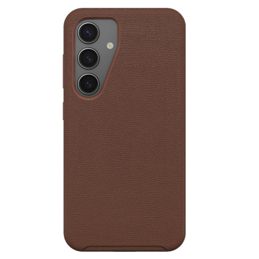 OtterBox Symmetry Cactus Leather Samsung Galaxy S25+ 5G (6.7') Case Rich Adobe (Brown) - (77-97448), DROP+ 3X Military Standard, 7 Years Warranty