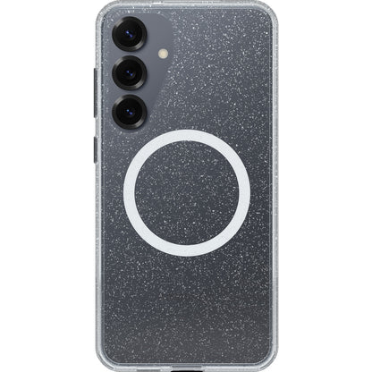 OtterBox Symmetry Clear Magnets Samsung Galaxy S25+ 5G (6.7') Case Stardust 3.0 (Clear) - (77-97468), DROP+3X Military Standard, 7 Years Warranty