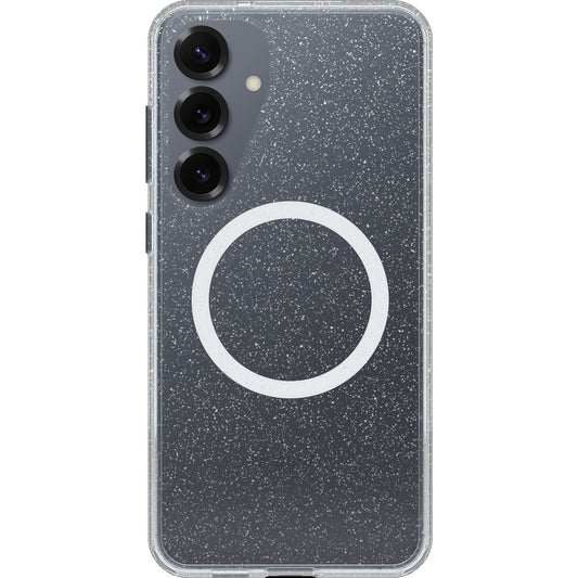 OtterBox Symmetry Clear Magnets Samsung Galaxy S25+ 5G (6.7') Case Stardust 3.0 (Clear) - (77-97468), DROP+3X Military Standard, 7 Years Warranty