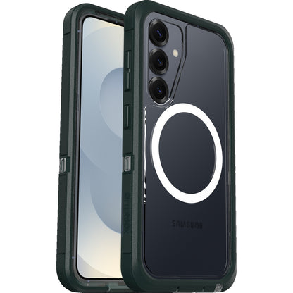 OtterBox Defender XT Clear Magnets Samsung Galaxy S25 5G (6.2') Case Sagebrush (Green) - (77-97870), DROP+ 7X Military Standard, 7 Years Warranty
