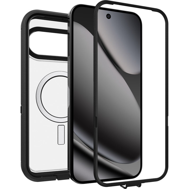 OtterBox Defender Pro XT Clear Magnets Google Pixel 10 Pro XL Dark Side Case - Black (77-98266), DROP+ 7X Military Standard, 7 Years Warranty