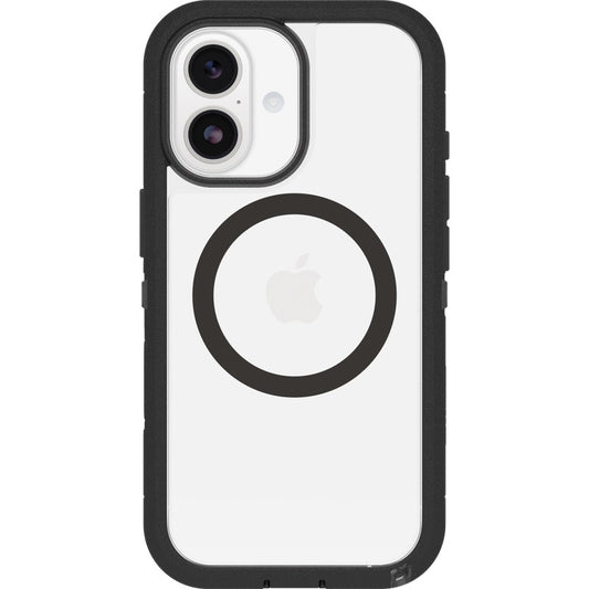 OtterBox Defender XT Pro MagSafe Apple iPhone 17 (6.3') Case Dark Side (Clear/Black) - (77-98480), DROP+ 7X Military Standard, 7 Years Warranty
