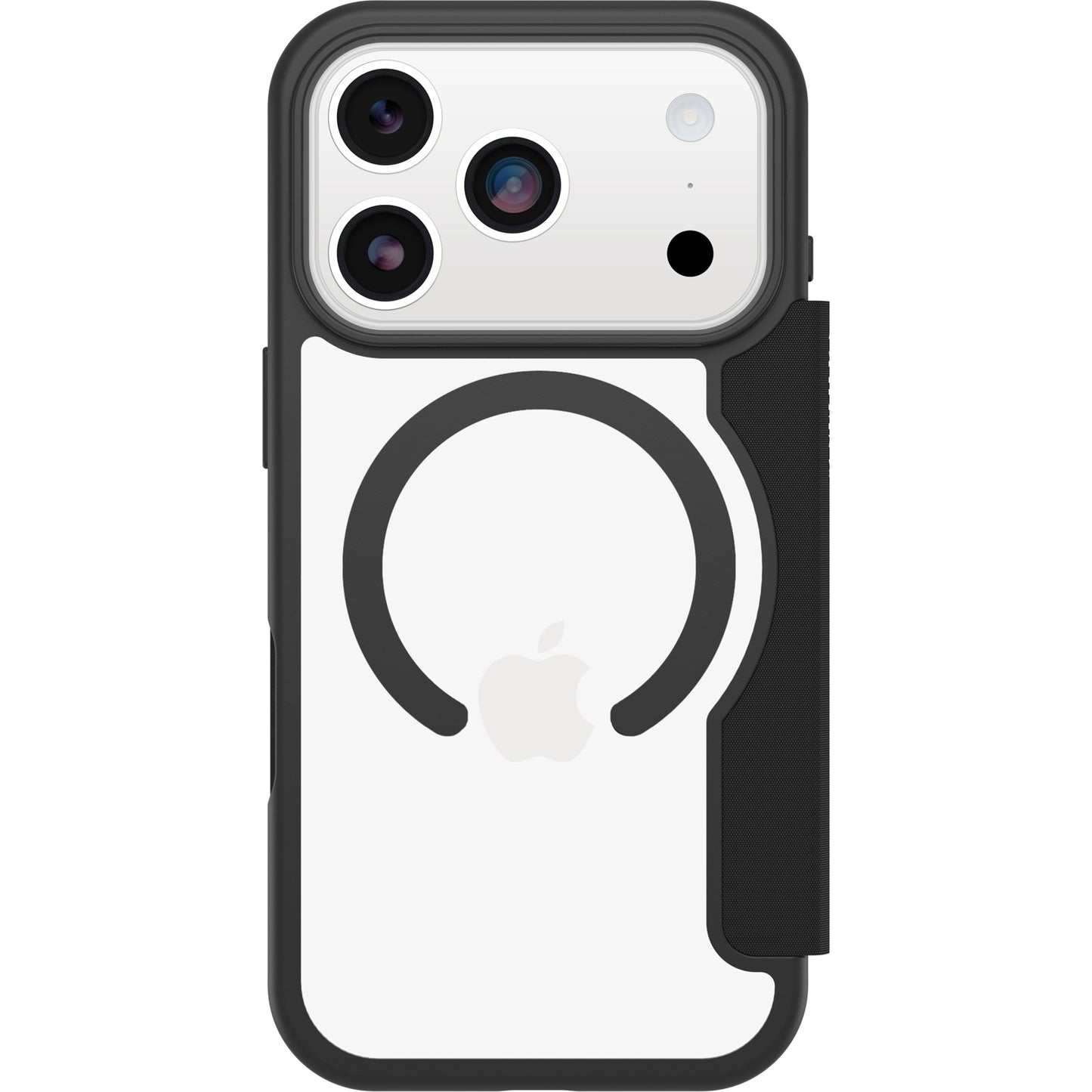 OtterBox React Folio MagSafe Apple iPhone 17 Pro (6.3') Case Black Crystal (Clear/Black) - (77-98588), DROP+ Military Standard, 7 Years Warranty