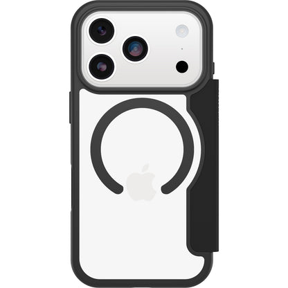 OtterBox React Folio MagSafe Apple iPhone 17 Pro (6.3') Case Black Crystal (Clear/Black) - (77-98588), DROP+ Military Standard, 7 Years Warranty