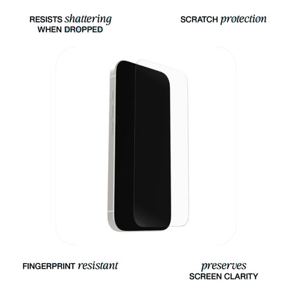 OtterBox Glass Apple iPhone 17 Pro Max (6.9') Screen Protector Clear - (77-98686), Drop Protection, Anti-Scratch, Flawless Touch, 2 Years Warranty