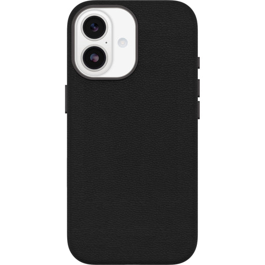 OtterBox Symmetry Cactus Leather MagSafe Apple iPhone 17 (6.3') Case Noir Ash (Black) - (77-99013), DROP+ 3X Military Standard, 7 Years Warranty