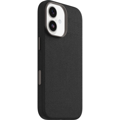 OtterBox Symmetry Cactus Leather MagSafe Apple iPhone 17 (6.3') Case Noir Ash (Black) - (77-99013), DROP+ 3X Military Standard, 7 Years Warranty