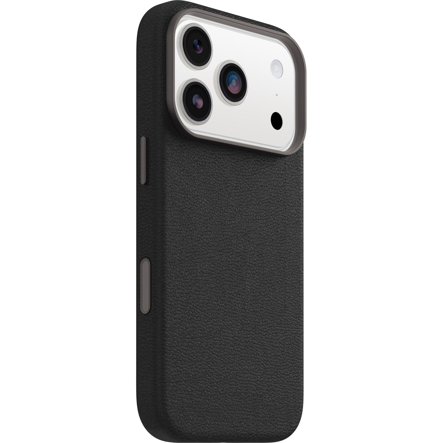 OtterBox Symmetry Cactus Leather MagSafe Apple iPhone 17 Pro (6.3') Noir Ash (Black) - (77-99045), DROP+ 3X Military Standard, 7 Years Warranty