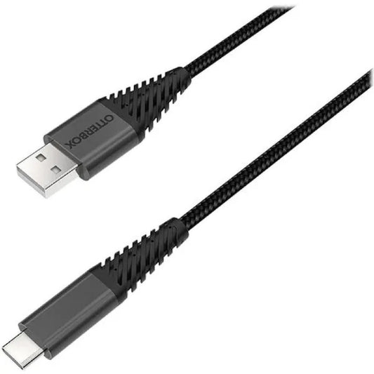 OtterBox USB-C to USB-A Cable (1M) - Black (78-51411), Samsung Galaxy,Apple iPhone,iPad,MacBook,Google,OPPO,Nokia, 2 Years Warranty