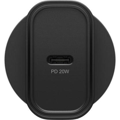 OtterBox 20W USB-C (Type I) PD Fast Wall Charger - Black (78-81350), Compact, Drop Tested,Safe & Smart Charging,Best for Apple, 2 Years Warranty