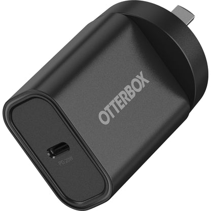 OtterBox 20W USB-C (Type I) PD Fast Wall Charger - Black (78-81350), Compact, Drop Tested,Safe & Smart Charging,Best for Apple, 2 Years Warranty