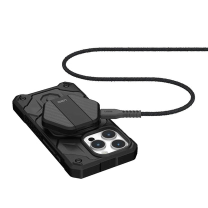 UAG Wireless Charging Pad with Stand - Black/Carbon Fiber (9B4410114042),Up to 1