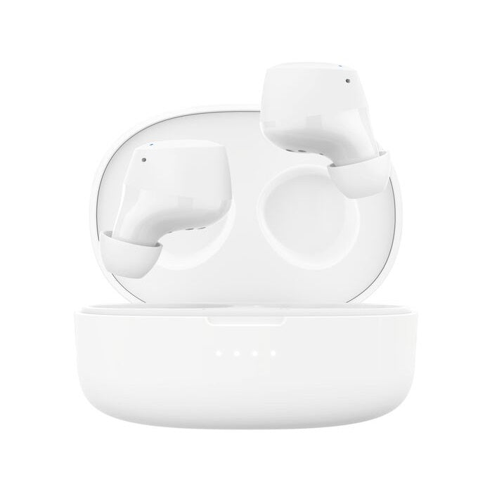 Belkin SoundForm Bolt 2 Wireless Earbuds - White (AUC009fqWHV2), 28 Hours Playtime, Bluetooth 5.3 Pairing, IPX5-Rated, 6mm Drivers, 2 Years Warranty