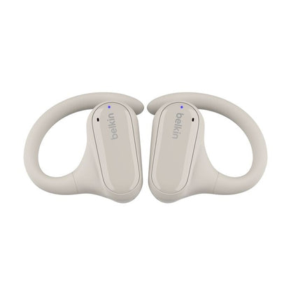 Belkin SoundForm ClearFit New Open-Ear Wireless Earbuds - White (AUC013btSA), Bluetooth 5.3 Pairing, IPX5-Rated, 14.2mm Drivers, 2 Years Warranty