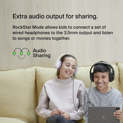 Belkin SoundForm Inspire Wireless Over-Ear Headset for Kids (AUD006btBLK), 35 ho