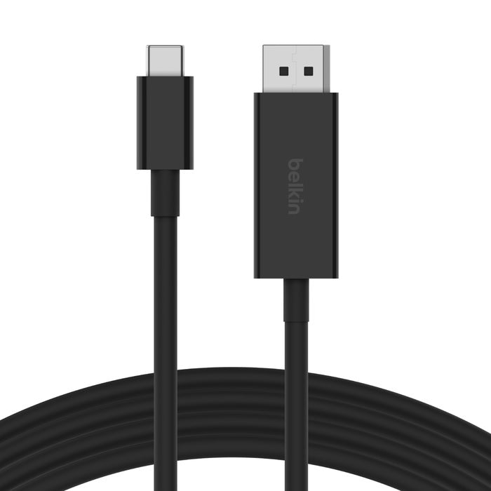 Belkin Connect USB-C to DisplayPort 1.4 Cable 2M - Black (AVC014BT2MBK),32.40Gbp