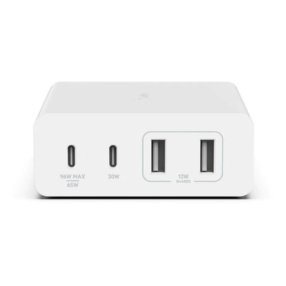 Belkin BoostCharge Pro 4-Port GaN Charger 108W - White (WCH010auWH), 2xUSB-C & 2