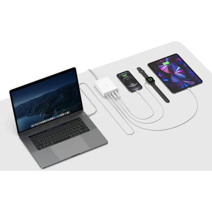 Belkin BoostCharge Pro 4-Port GaN Charger 108W - White (WCH010auWH), 2xUSB-C & 2