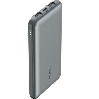 Belkin BoostCharge Power Bank 10K (3 Port) - Space Grey (BPB011btGY),2xUSB-A (12
