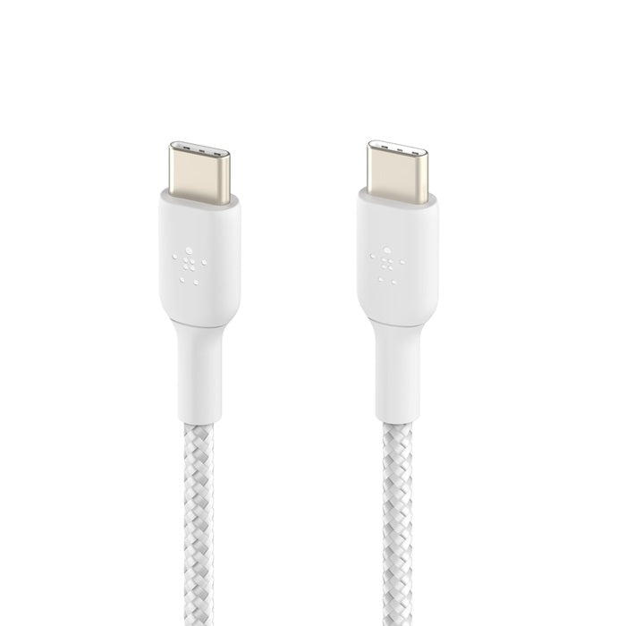 Belkin BoostCharge Braided USB-C to USB-C Cable (1m/3.3ft) - White (CAB004bt1MWH