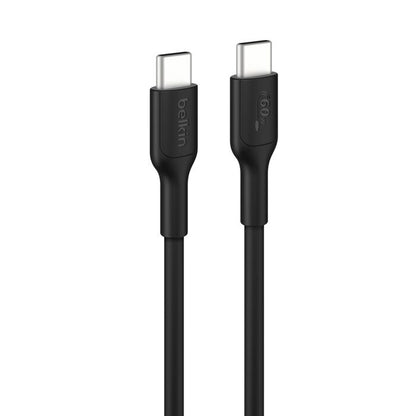 Belkin BoostCharge USB-C to USB-C Cable (2M) - Black (CAB023FQ2MBK), 3A/60W, 480Mbps, 300K+ Bends,Â  Apple iPhone ,USB-IF Certified,2 Years Warranty