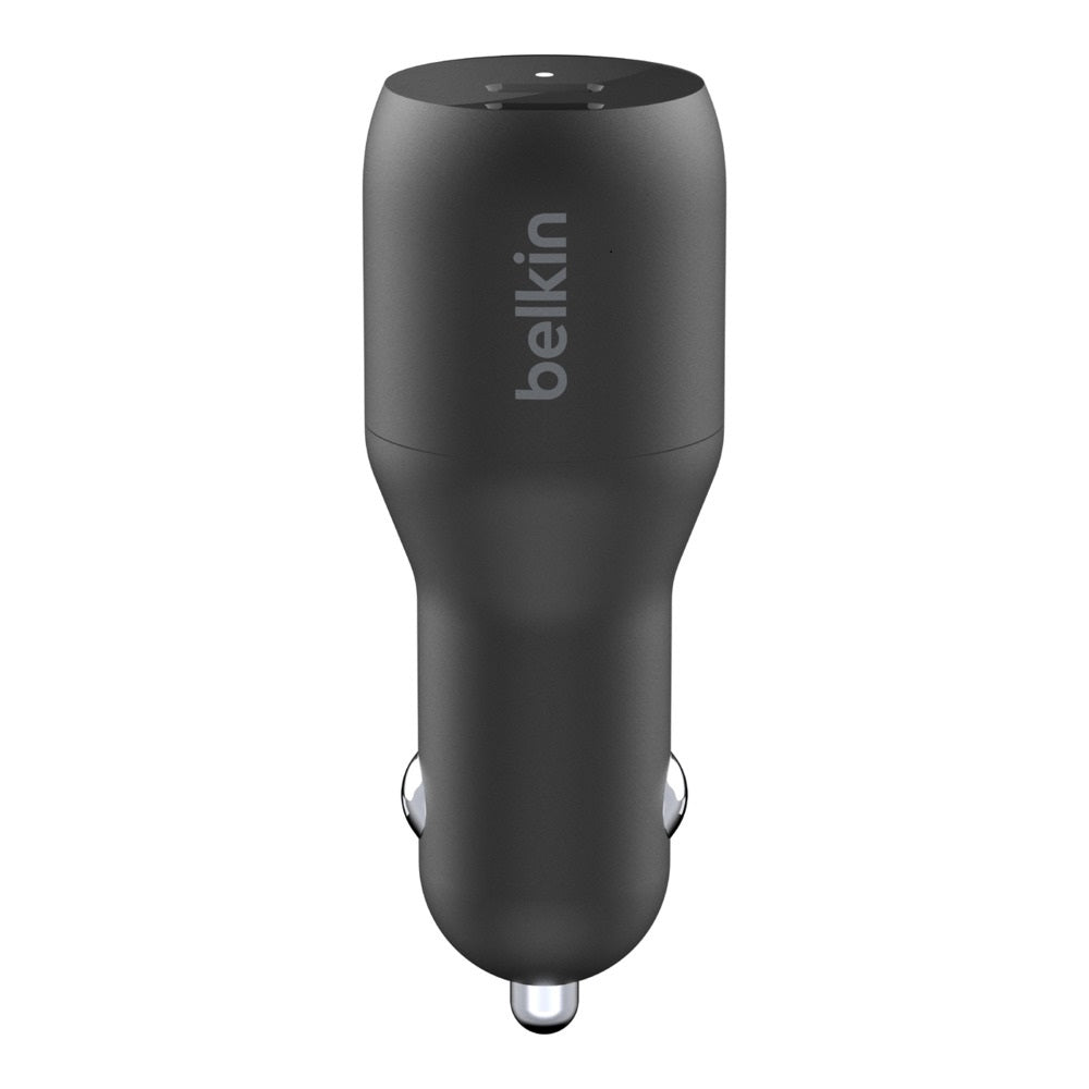 Belkin BoostCharge 36W Dual USB-C Car Charger - Black (CCB002btBK), 2xUSB-C (18W), Safe & Optimized, Apple iPhone, CEW $2,500, 2 Years Warranty