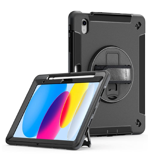 USP Rugged Apple iPad Air (9.7') (2nd/1st Gen) / iPad (9.7') (6th/5th Gen) Case Black - Built-in-Kickstand, Adjustable Hand Strap, 3 Year Warranty