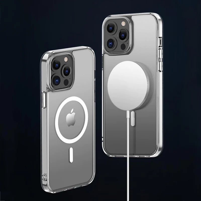 Phonix Apple iPhone 14 Pro Max Clear Rock Hard Case with MagSafe - Ultra-thin, Lightweight, Non-slip, Shockproof, Crystal Clear, 10 Years Warranty