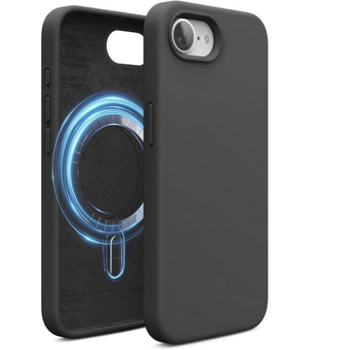USP Apple iPhone 17e /  iPhone 16e (6.1') Silicon Case Black with Magsafe - Shockproof , Raised Edges , Anti-Slip, 5 Years Warranty