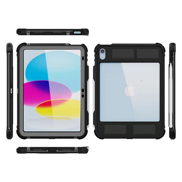 USP Apple iPad (11.0') 11th Gen (A16)/iPad 10th Gen (10.9') WaterProof Case Black-Support Smart Control Keyboard, 360Â° Rotation, 3 Year Warranty