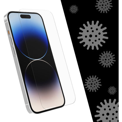 OtterBox Amplify Glass Apple iPhone 14 Pro Screen Protector Clear -(77-88850),Antimicrobial,5X Anti-Scratch,Survive 6ft Drops, 2 Years Warranty