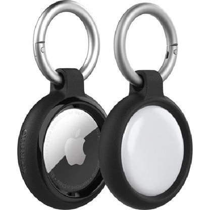 OtterBox Apple AirTag Sleek Case - Black (77-86958), Guards against bumps and dings, Attaches with a durable carabiner, Sleek design, Synthetic