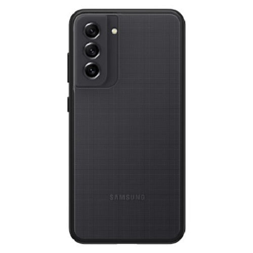 OtterBox React Samsung Galaxy S21 FE 5G (6.4') Case Black Crystal (Clear/Black) - (77-83981), Antimicrobial, DROP+ Military Standard, 7 Years Warranty