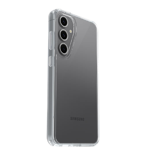 OtterBox Symmetry Clear Samsung Galaxy S24 FE 5G (6.7') Case Clear - (77-97076), Antimicrobial, DROP+ 3X Military Standard, 7 Years Warranty
