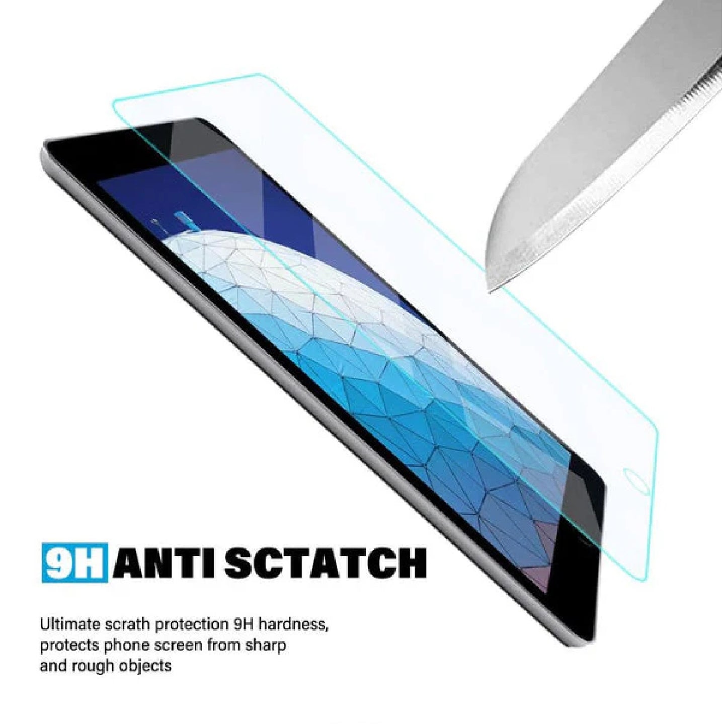 USP Apple iPad Air 3 (10.5') Tempered Glass Screen Protector : Full Coverage, 9H Hardness, Bubble-free, Anti-fingerprint, Original Touch Feel