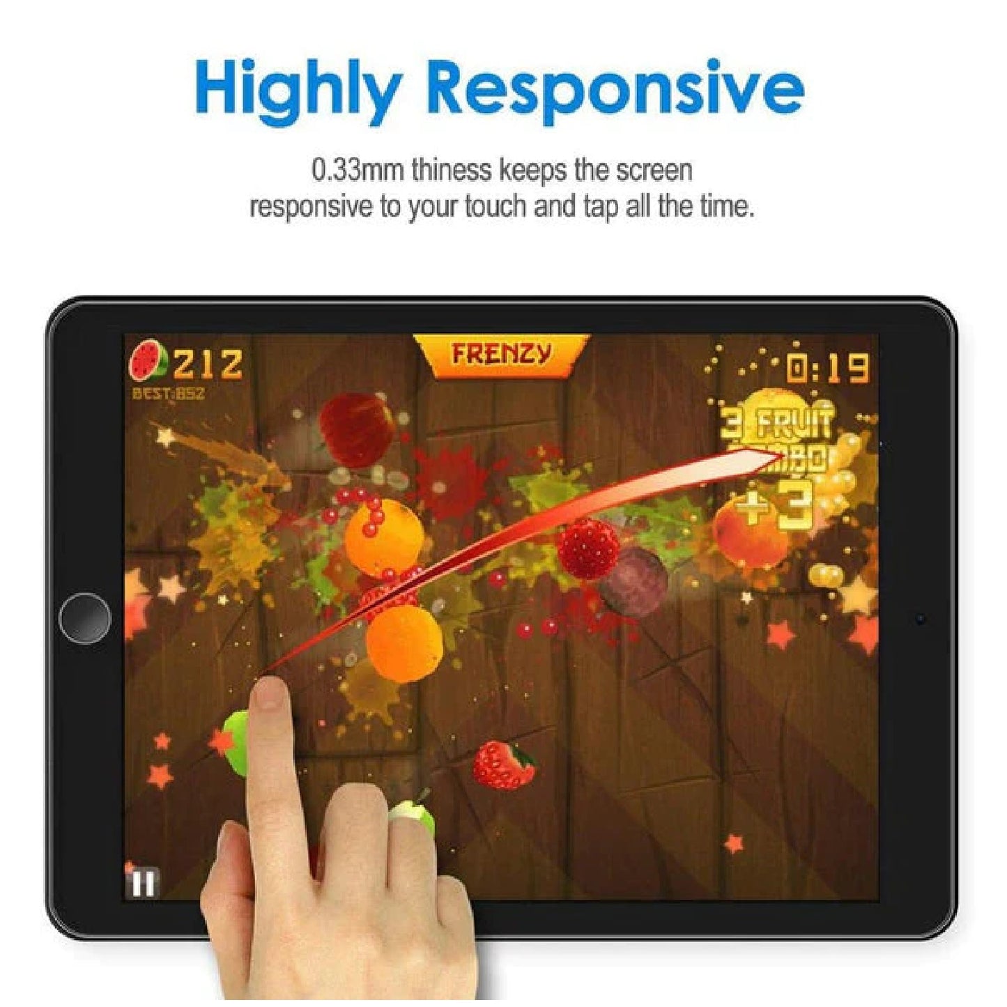USP Apple iPad (9.7') (6th/5th Gen) / iPad Air 1 / Air 2 Tempered Glass Screen Protector : Full Coverage, 9H Hardness, Bubble-free, Anti-fingerprint