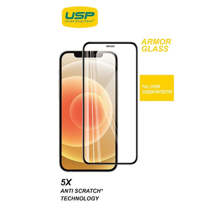 USP Apple iPhone 14 Pro Armor Glass Full Cover Screen Protector - 5X Anti Scratch Technology, Perfectly Fit Curves