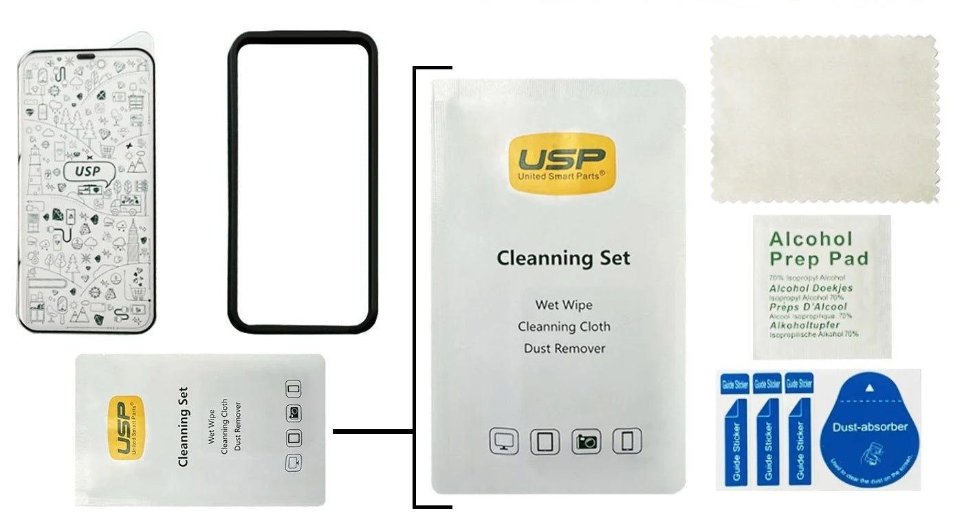 USP Apple iPhone SE (3rd & 2nd Gen) and iPhone 8/7 Armor Glass Full Cover Screen Protector - Black, 5X Anti Scratch Technology, Anti-fingerprint