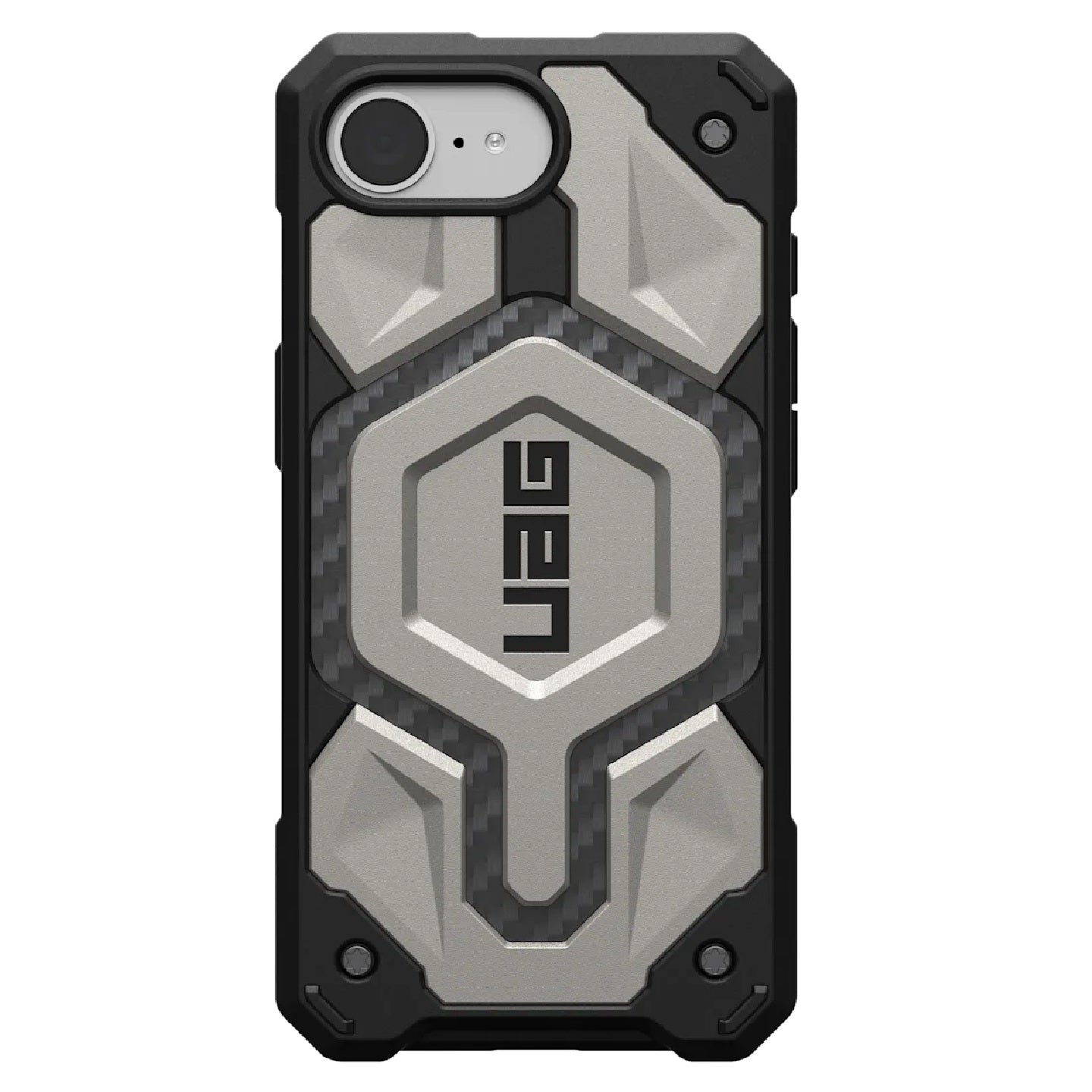 UAG Monarch Pro MagSafe Apple iPhone 16E (6.1') Rugged Case-Titanium (114497113636), 25ft. Drop Protection,10 Years Warranty