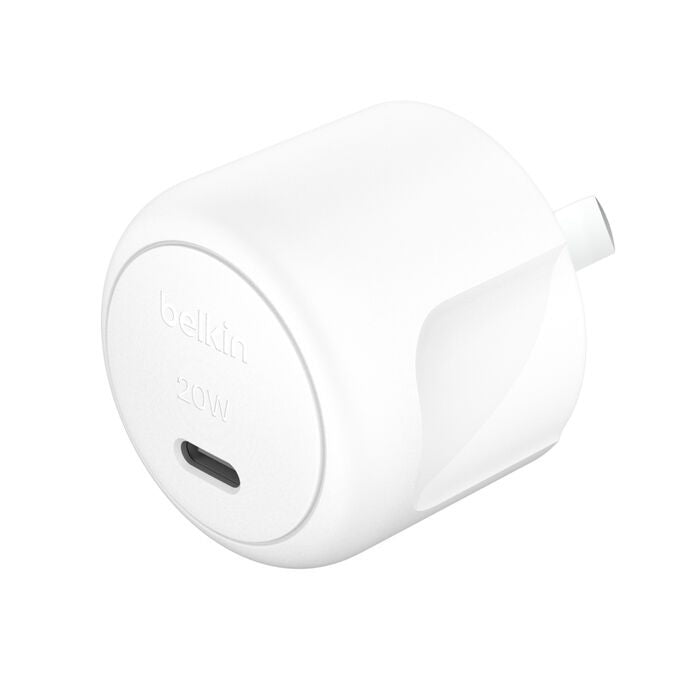 Belkin Boostcharge Compact USB-C PD 3.1 Wall Charger 20W - White (WCA009AUWH), U