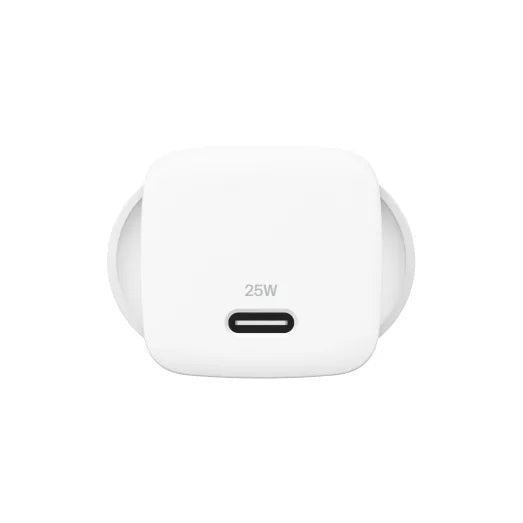 Belkin BoostCharge 25W USB-C PD 3.1 Cubic Wall Charger - White (WCA012auWH), Portable & Powerful, Apple, MFI-Certified, CEW $2500, 2 Years Warranty
