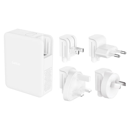 Belkin BoostCharge Pro 140W 4-Port GaN Wall Charger - White(WCH014BTWH-V3), 4 x